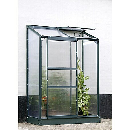 Vitavia Gewächshaus Styx 900 (Außenmaß inkl. Dachüberstand (B x T): 130,6 x 69 cm, 4 mm, Smaragd)