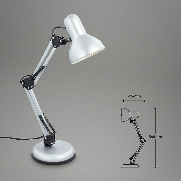 Briloner Tafellamp Pixa (Zilver, E14) | BAUHAUS
