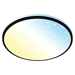 Briloner Led-plafondlamp, rond B Smart Ivy Sky S (Ø x h: 490 x 77 mm, Zwart)