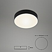 Briloner Led-plafondlamp Flame (Zwart, Ø x h: 157 x 36 mm) | BAUHAUS