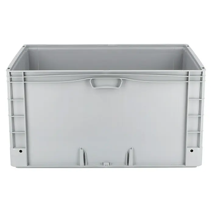 Surplus Systems Eurobox - L x B x H: 80 x 60 x 42 cm, Kunststoff, Grau - Graue Eurobox mit verstärkten Seitenwänden und Griffmulden für einfachen Transport und Lagerung. Robust und vielseitig einsetzbar.