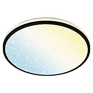 Briloner Smart led-plafondlamp, rond Ivy Sky S (Ø x h: 333 x 62 mm, Zwart)