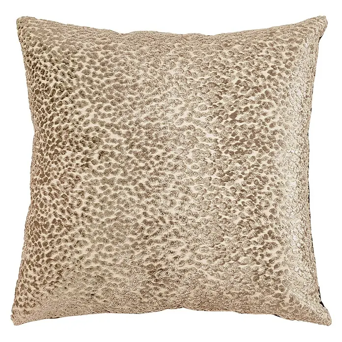 Kissen Jutta - Semolina, 45 x 45 cm, 100 % Polyester - Dekoratives Kissen mit gepunktetem Muster in Beige, ideal für Sofa oder Bett, verleiht jedem Raum eine elegante Note.