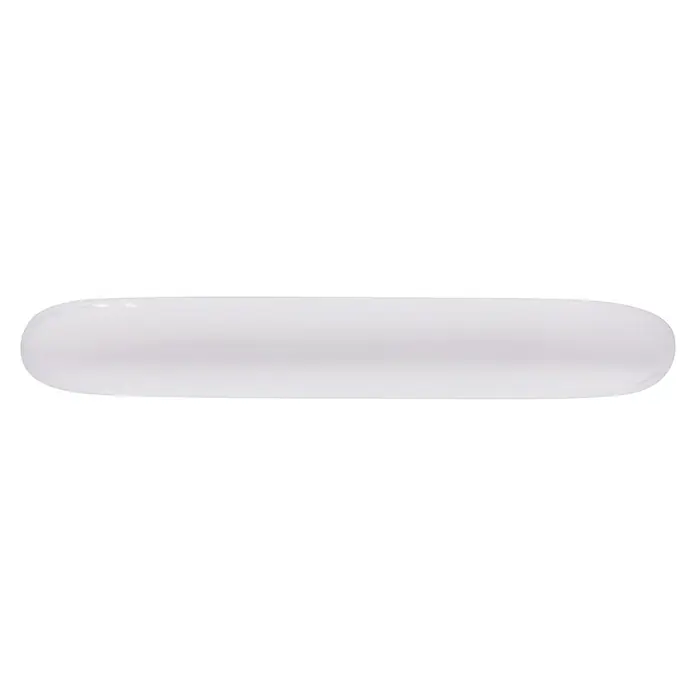 Siro Möbelgriff-Set - 2 Stk., Typ Möbelgriff: Bügel, Kunststoff, Länge: 74 mm - Eine einzelne, längliche, weisse Kapsel, die in der Mitte des Bildes positioniert ist, mit abgerundeten Enden und glatter Oberfläche.