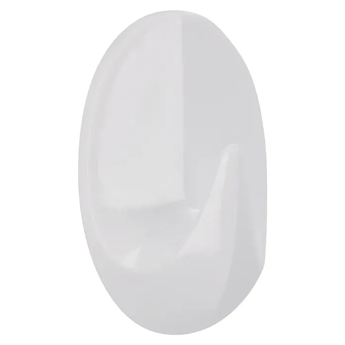 Siro Handtuchhaken - L x B x H: 26 x 42 x 22 mm, Anzahl Haken: 1 Stk. - Ein weißer Klebehaken für die Wandmontage, ideal für leichte Gegenstände im Haushalt oder Büro. Einfache und schnelle Anbringung ohne Bohren.