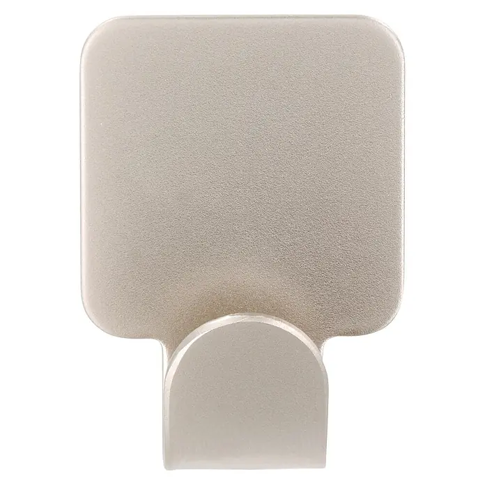 Siro Handtuchhaken SK 2178/ZN4K - L x B x H: 30 x 41 x 16 mm, Anzahl Haken: 1 Stk., Vernickelt matt - Nahaufnahme eines silbernen Command-Hakens zur einfachen Aufbewahrung und Organisation. Der Haken ist ideal für Wände und andere glatte Oberflächen.