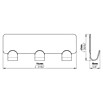 Siro Hakenleiste 2178-114ZN4KV1S (L x H: 114 x 16 mm, Anzahl Haken: 3 Stk., Vernickelt matt) | BAUHAUS