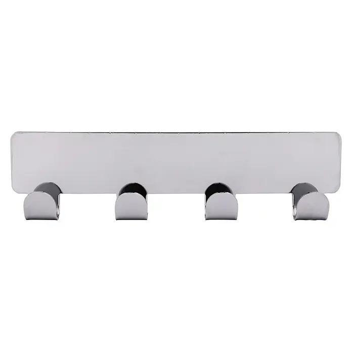 Siro Hakenleiste 2178-156ZN1KV1S - L x H: 156 x 16 mm, Anzahl Haken: 4 Stk., Verchromt poliert - Dieser silberne Kleiderhaken mit vier Haken ist ideal zur Aufbewahrung von Jacken, Handtüchern oder Accessoires. Er ist einfach zu montieren.