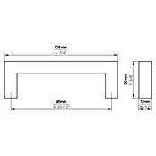Siro Möbelgriff (Typ Möbelgriff: Bügel, Sonstige, Sonstige, Länge: 108 mm, Rechteckig) | BAUHAUS