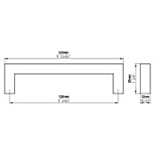 Siro Möbelgriff (Typ Möbelgriff: Bügel, Sonstige, Sonstige, Länge: 140 mm, Rechteckig) | BAUHAUS