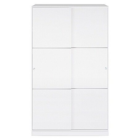Armario de puertas correderas Ward (L x An x Al: 50 x 120 x 200 cm, Blanco brillo)