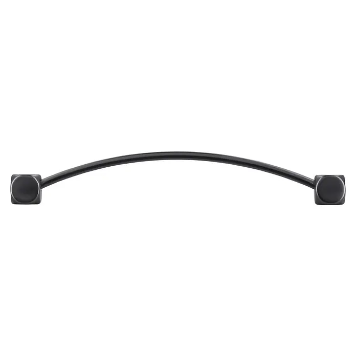 Siro Möbelgriff - Typ Möbelgriff: Bügel, Sonstige, Sonstige, B x L: 10 x 105 mm - Nahaufnahme eines eleganten, gebogenen Möbelgriffs in dunklem Farbton, der Stil und Funktionalität vereint. Ideal für moderne Einrichtungen.
