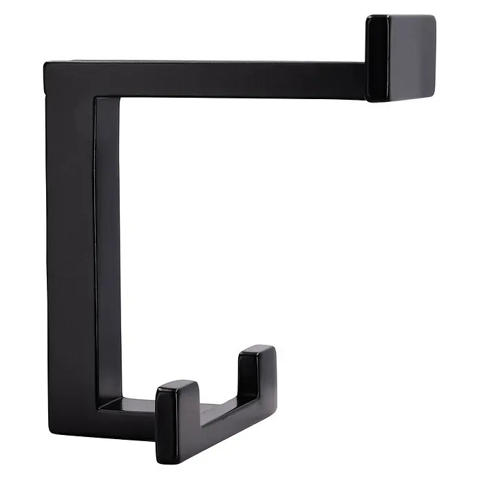 Siro Garderobenhaken 2324/PB12 - L x B x H: 70 x 92 x 80 mm, Anzahl Haken: 3 Stk. - Eleganter, mattschwarzer Toilettenpapierhalter zur stilvollen Badgestaltung. Die minimalistische Formgebung passt perfekt in moderne Badezimmer.