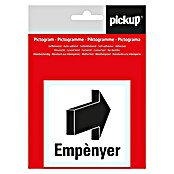 Pickup Etiqueta adhesiva catalán (Motivo: Empujar, Blanco)