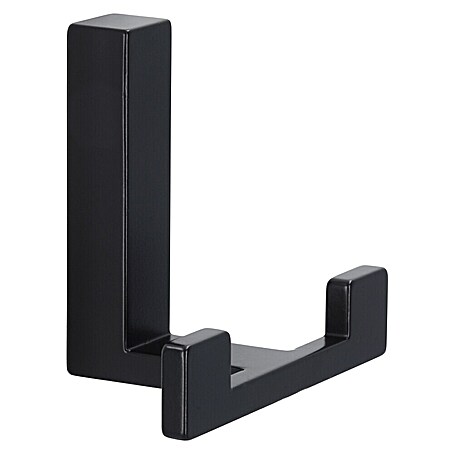 Siro Garderobenhaken (L x B x H: 70 x 61 x 40 mm, Anzahl Haken: 2 Stk., Schwarz)