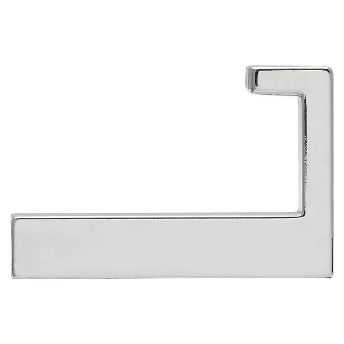 Siro Garderobenhaken - L x B x H: 15 x 61 x 40 mm, Anzahl Haken: 1 Stk., Silber - Glänzender, verchromter Handtuchhalter in L-Form. Das schlanke Design und die glatte Oberfläche verleihen jedem Badezimmer eine moderne Note.