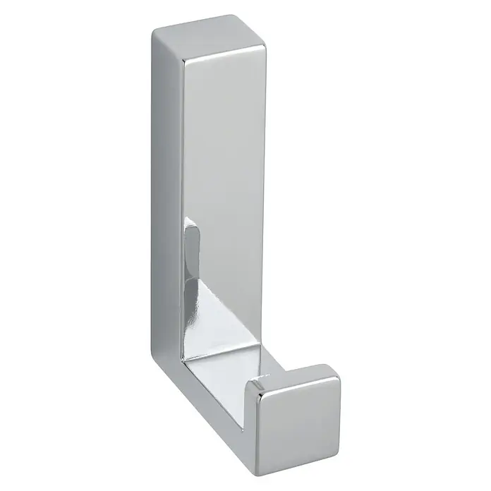 Siro Garderobenhaken - L x B x H: 15 x 61 x 40 mm, Anzahl Haken: 1 Stk., Silber - Moderner, verchromter Einzelhaken für Bad oder Küche. Ein stilvolles und praktisches Accessoire zur Aufbewahrung von Handtüchern und Kleidung.