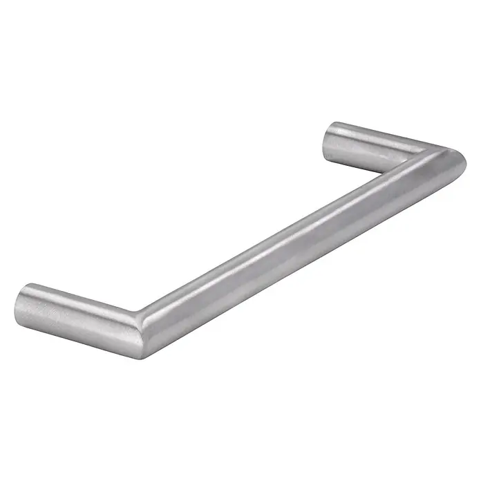Siro Möbelgriff - Typ Möbelgriff: Bügel, Sonstige, Sonstige, Länge: 138 mm - Ein moderner, gebürsteter Türgriff aus Edelstahl. Der Griff ist L-förmig und sorgt für ein elegantes Erscheinungsbild.