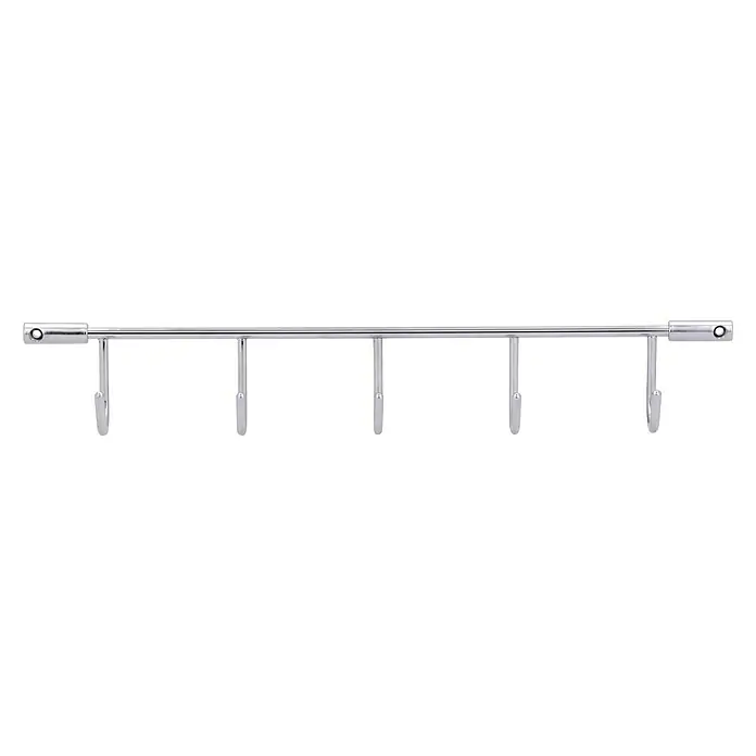 Siro Garderobenleiste 2323-360ZN1A49V1 - L x B x H: 360 x 56 x 36 mm, Anzahl Haken: 5 Stk. - Wandmontierte Hakenleiste aus Metall mit sechs Haken zum Aufhängen von Kleidung oder Accessoires. Robust und stilvoll für jeden Raum.