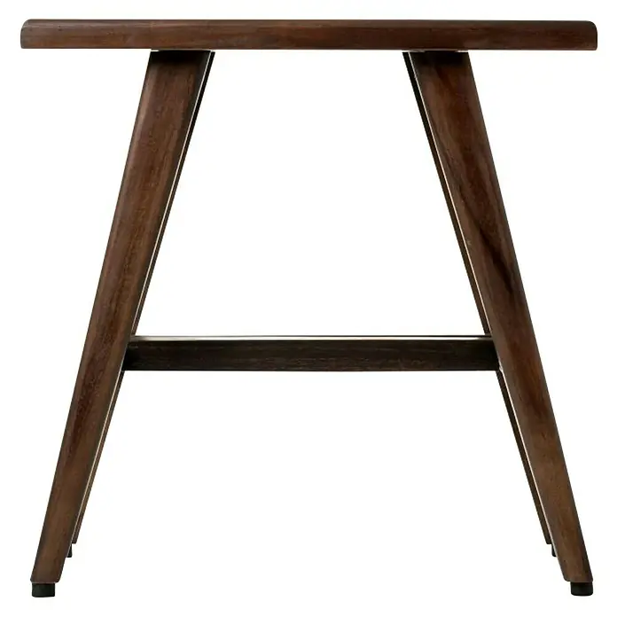 Tatay Taburete para baño Midcentury - L x An x Al: 46 x 30 x 475 cm, Madera, Cuadrado - Imagen de un taburete de madera oscura con cuatro patas y un diseño sencillo, ideal para interiores.