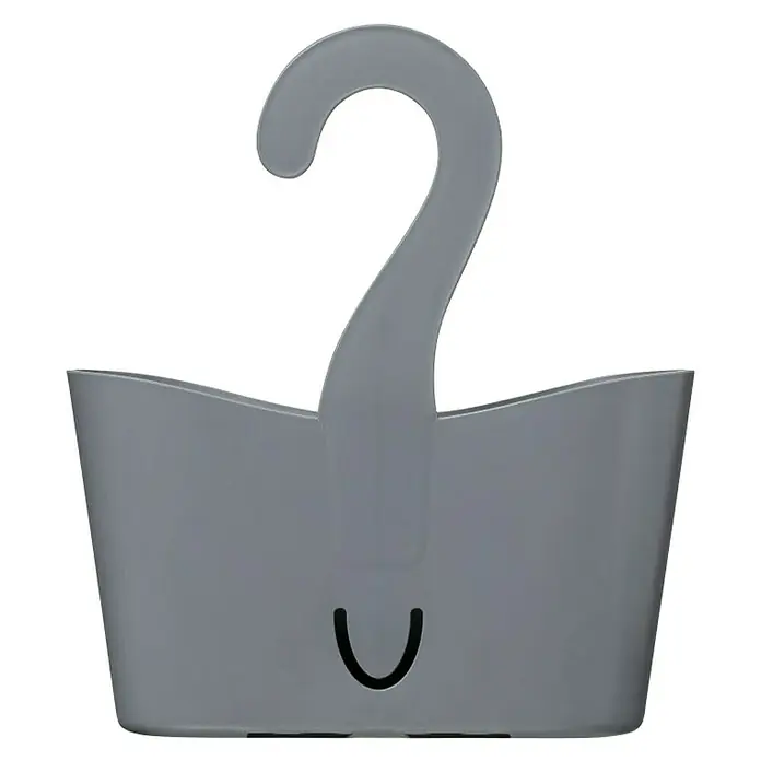 Tatay Standard Cesta de baño Multi - 0,9 x 25 x 28 cm, Plástico, Gris - Cesta de ducha gris con gancho para colgar artículos de baño como champú y jabón.