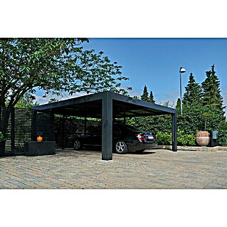 Abson Cubus Carport (Außenmaß inkl. Dachüberstand (B x T): 5,8 x 5,5 m, Doppelcarport, Ohne LED & ohne Solar)