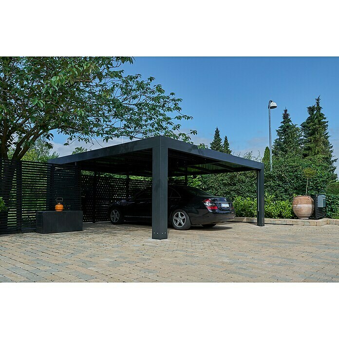 Abson Cubus Carport5,5 x 5,8 x 2,7 m, Einfahrtshöhe: 2,15 m, Ohne LED & ohne Solar Mood Shot