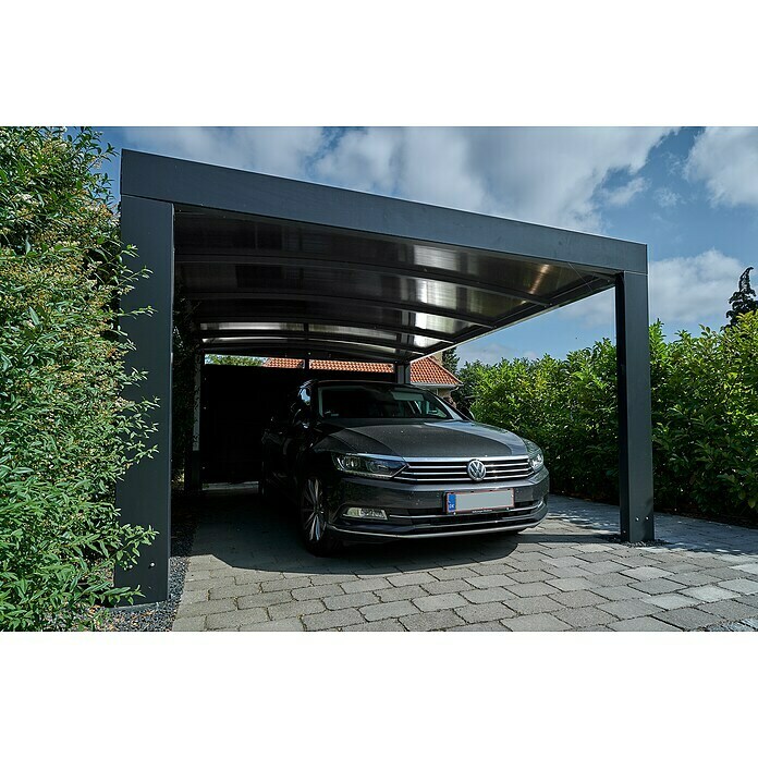 Abson Cubus Carport5,5 x 3,7 x 2,7 m, Einfahrtshöhe: 2,15 m, Ohne LED & ohne Solar Mood Shot