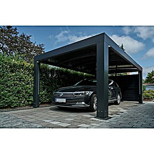 Abson Cubus Carport (5,5 x 3,7 x 2,7 m, Einfahrtshöhe: 2,15 m, Mit LED/Ohne Solar)