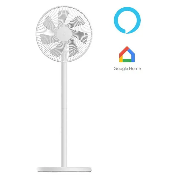 Xiaomi Ventilador de pie Mi Smart Standing Fan 1C / 2 Lite - Blanco, 90 cm - Este ventilador de pie blanco ofrece control inteligente con Alexa y Google Home, perfecto para hogares modernos, mejorando la circulación del aire.