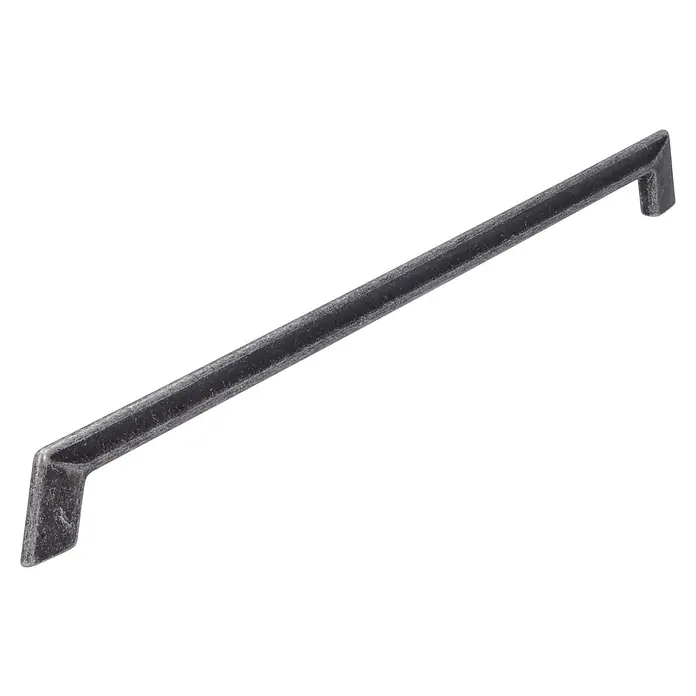 Siro Möbelgriff - Typ Möbelgriff: Bügel, Sonstige, Sonstige, Länge: 350 mm - Nahaufnahme eines modernen, mattschwarzen Schrankgriffs aus Metall. Das minimalistische Design verleiht Möbeln einen eleganten Touch.