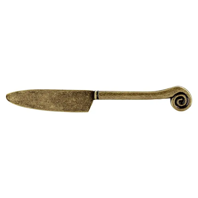 Siro Möbelgriff - Typ Möbelgriff: Sonstige, Sonstige, Sonstige, Ausführungseigenschaft: Messer - Ein bronzefarbener Buttermesser mit einem spiralförmigen Griff. Perfekt zum Verstreichen von Butter mit Stil.