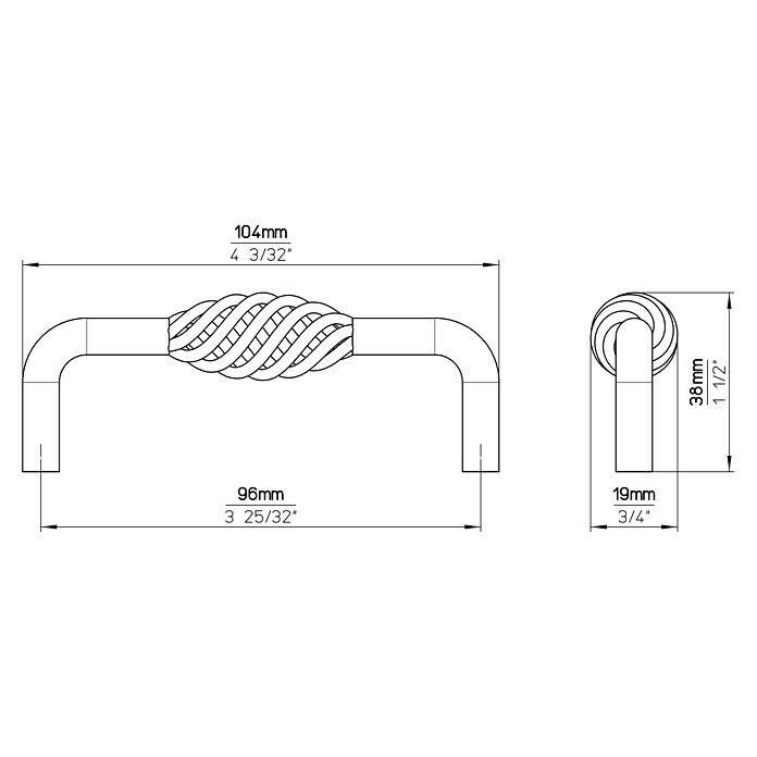 Siro Möbelgriff (Typ Möbelgriff: Sonstige, Sonstige, Sonstige, Breite: 19 mm) | BAUHAUS