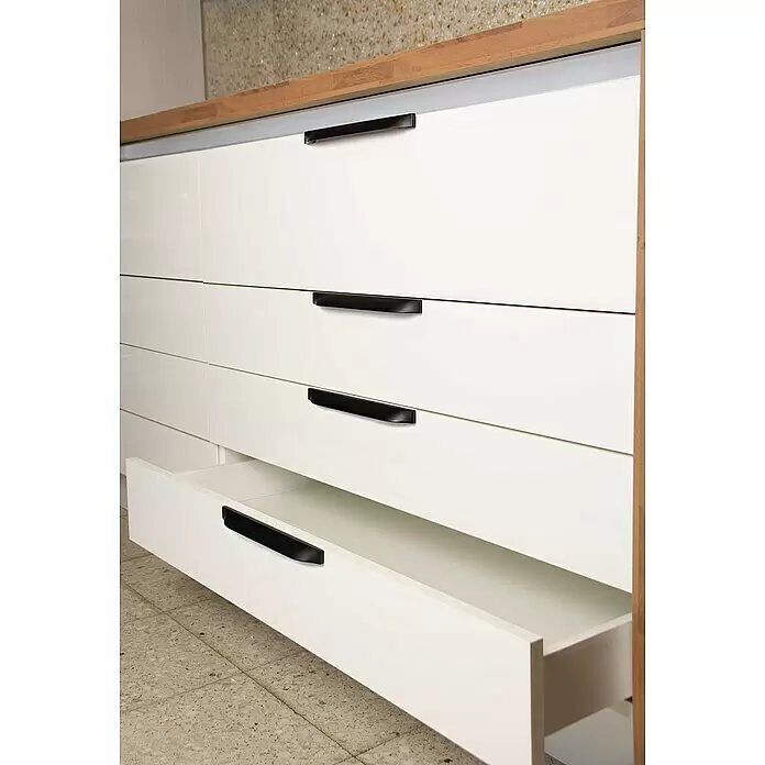 Siro Möbelgriff - Typ Möbelgriff: Muschel, Sonstige, Sonstige, Länge: 190 mm, Schwarz - Stimmungsaufnahme