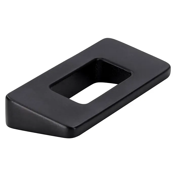 Siro Möbelknopf - Typ Möbelgriff: Knopf, Sonstige, Sonstige, Schwarz, Breite: 10 mm - Schwarzer Keil mit rechteckiger Aussparung. Dieses Zubehör ist perfekt für präzise Ausrichtungen und Nivellierungen.