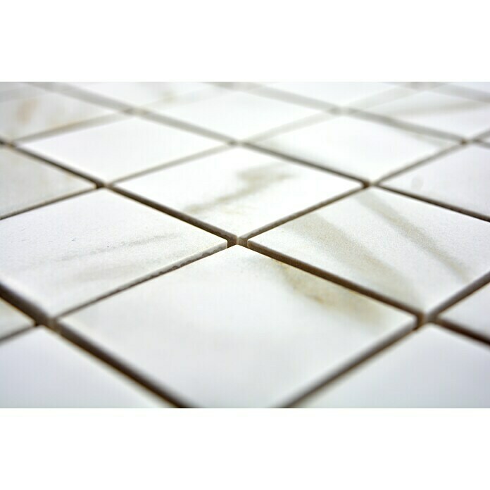 Mozaik pločica Quadrat Calacatta CIM Q48 CT  (30,6 x 30,6 cm, Bijele boje, Mat) | BAUHAUS