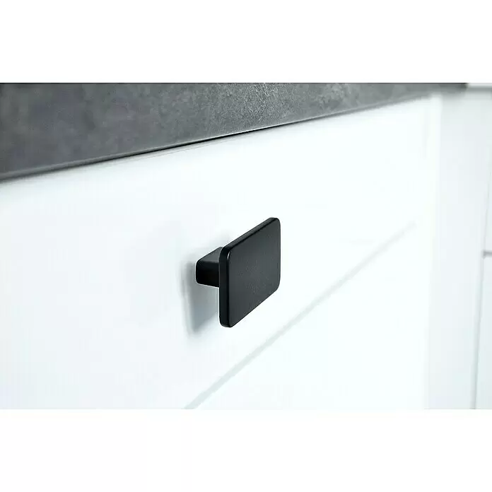 Siro Möbelknopf - Typ Möbelgriff: Knopf, Sonstige, Sonstige, Schwarz, Länge: 58 mm - Detailaufnahme