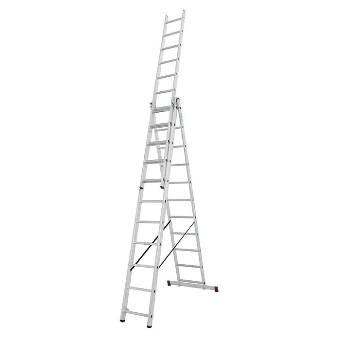 Krause Corda Mehrzweckleiter - Arbeitshöhe: 7,3 m, Anzahl Tritte: 33 Stk., Belastbarkeit: 150 kg, Aluminium - Aluminium-Mehrzweckleiter, ideal für verschiedene Höhenarbeiten. Robust und vielseitig einsetzbar für den Heim- und Profibereich.