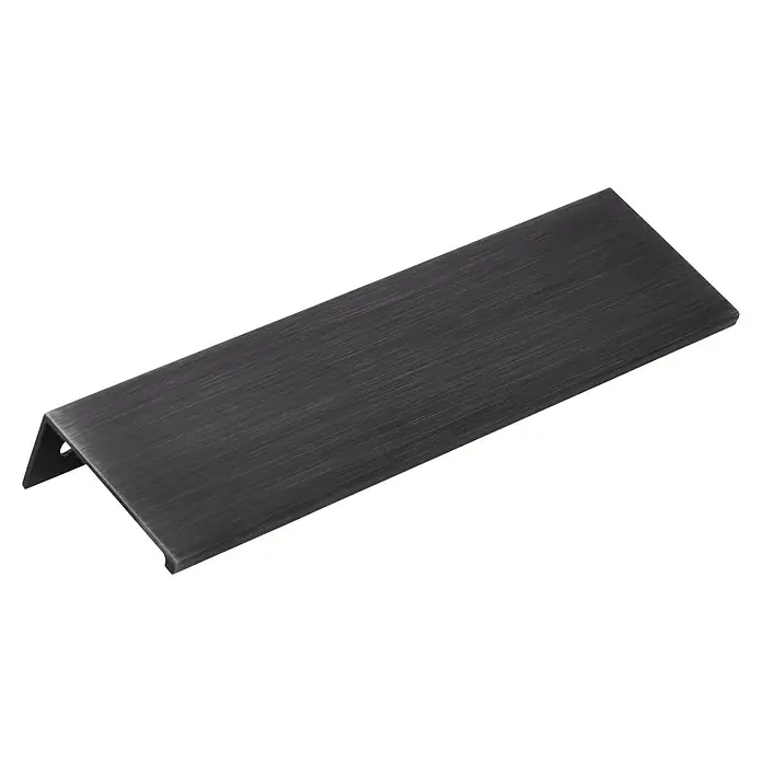 Siro Möbelgriff - Typ Möbelgriff: Bügel, Aluminium, Sonstige, Eisenfarbig, Länge: 145 mm - Grauer, gebürsteter Schubladengriff aus Metall mit kantigem Design und matter Oberfläche für moderne Möbel.