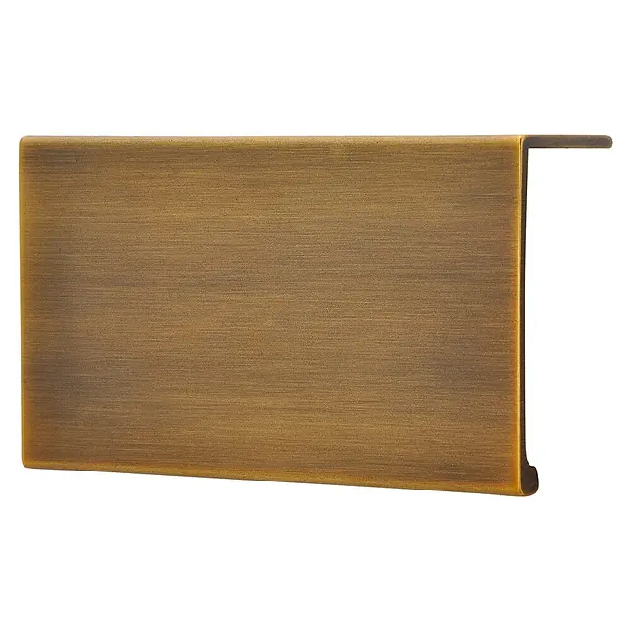 Siro Möbelgriff - Typ Möbelgriff: Bügel, Aluminium, Sonstige, Goldgelb, Länge: 70 mm - Detailaufnahme eines gebürsteten Bronze-Metallprofils, das für seine hochwertige Verarbeitung und Langlebigkeit bekannt ist. Ideal für moderne Innenausbauprojekte.