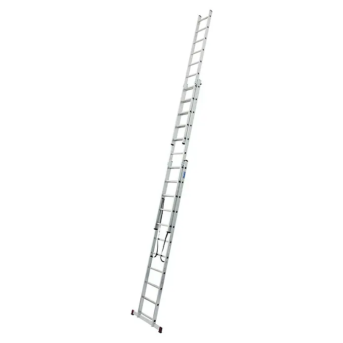 Krause Corda Mehrzweckleiter - Arbeitshöhe: 7,3 m, Anzahl Tritte: 33 Stk., Belastbarkeit: 150 kg, Aluminium - Eine ausziehbare Aluminium-Leiter von KRAUSE im Detail, ideal für verschiedene Höhenarbeiten und den flexiblen Einsatz.