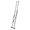 Sprossen-Mehrzweckleiter (Arbeitshöhe: 6,3 m, 3 x 9 Sprossen, Aluminium)