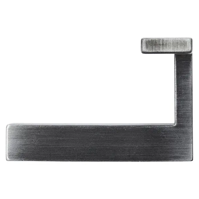 Siro Garderobenhaken 2325 - L x B x H: 70 x 61 x 40 mm, Anzahl Haken: 2 Stk. - Winkelstück aus Metall mit gebürsteter Oberfläche. Ideal für präzise Verbindungen und robuste Konstruktionen im Bau- und Handwerksbereich.
