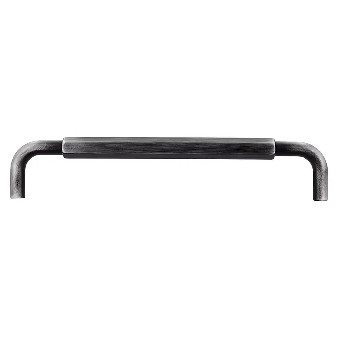 Siro Möbelgriff - Typ Möbelgriff: Bügel, Sonstige, Sonstige, Anthrazit, Länge: 168 mm, Breite: 33 mm - Ein eleganter, gebürsteter Nickel-Schrankgriff mit einem modernen, geradlinigen Design. Perfekt für Küchen- oder Möbelrenovierungen.