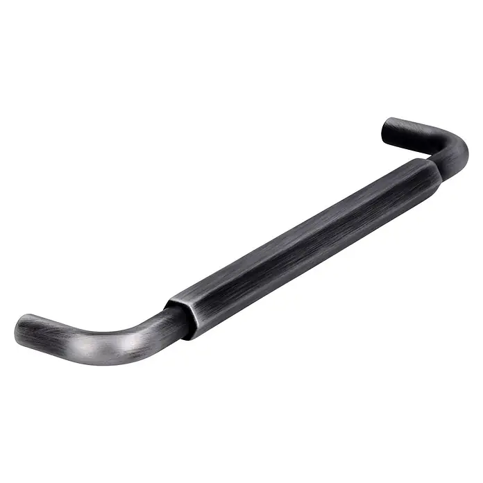 Siro Möbelgriff - Typ Möbelgriff: Bügel, Sonstige, Sonstige, Anthrazit, Länge: 168 mm, Breite: 33 mm - Eleganter, grauer Türgriff mit kantiger Form. Perfekt für moderne Badezimmer und Duschen, ein echter Hingucker mit stilvollem Design.