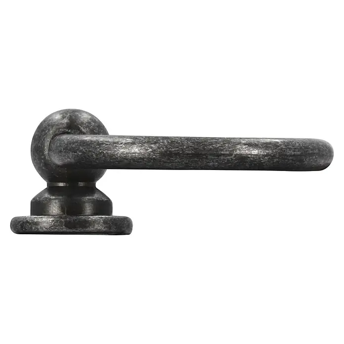 Siro Türklopfer - Typ Möbelgriff: Knopf, Sonstige, Sonstige, Eisenfarbig, Breite: 40 mm - Nahaufnahme eines Möbelgriffs aus dunklem Metall mit einer kugelartigen Verzierung und einem zylindrischen Griff.