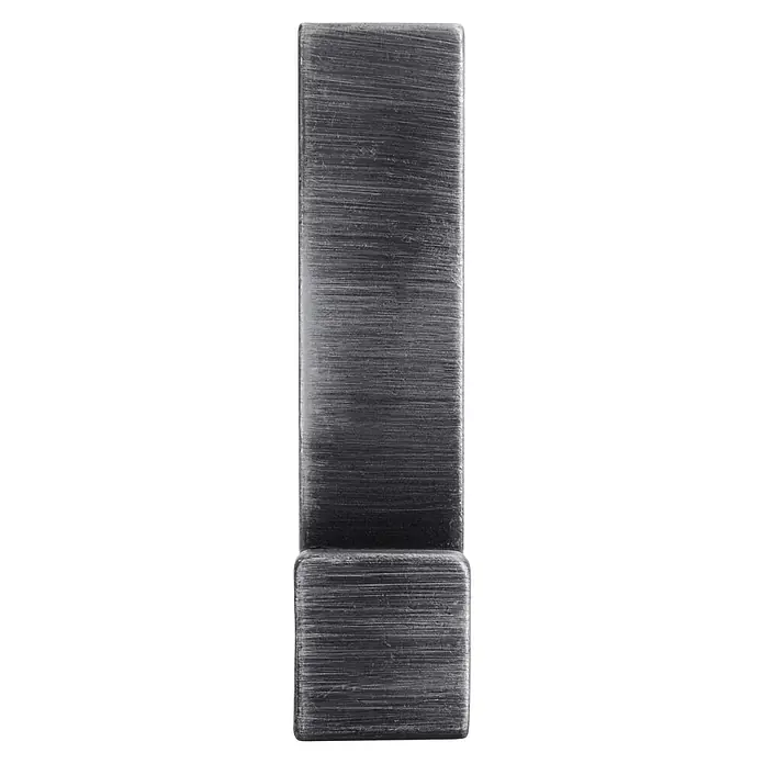 Siro Garderobenhaken 2326 - L x B x H: 15 x 61 x 40 mm, Anzahl Haken: 1 Stk. - Gebürsteter Metall-Schuhanzieher mit rechteckigem Griff und abgerundeten Kanten für bequemen Halt und stilvolles Design.