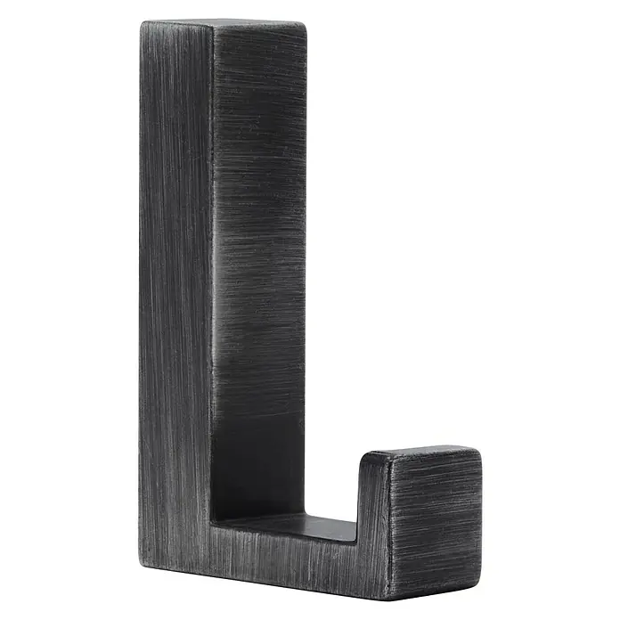 Siro Garderobenhaken 2326 - L x B x H: 15 x 61 x 40 mm, Anzahl Haken: 1 Stk. - Robuster Kleiderhaken aus Metall mit gebürsteter Oberfläche. Ideal für Bad oder Flur, um Ordnung zu halten.