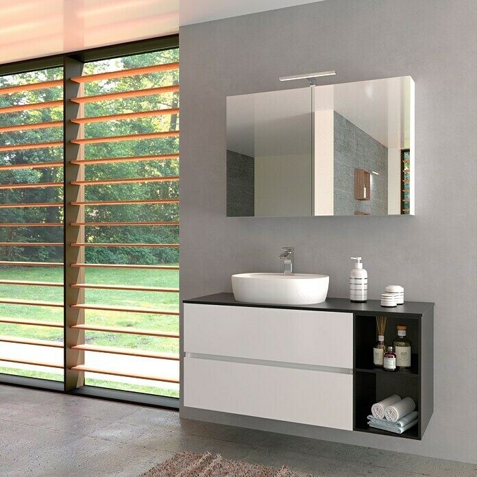 LED omarica z ogledalom  (Š x G x V: 100 x 15 x 68 cm, LED) | 3697 - Badmöbelprogramm Marke | DADC - Möbel | DAD - Badausstattung | DA - Badausstattung/Bäderwelt | D - Sanitär | BAUHAUS