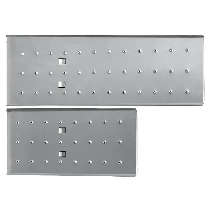 Krause Corda Gelenkleiter-Plattform - Passend für: Krause Corda Sprossen-Gelenkleiter, 1 Stk. - Metallablagefächer mit Löchern und quadratischen Aussparungen zur Aufbewahrung und Organisation von Gegenständen.